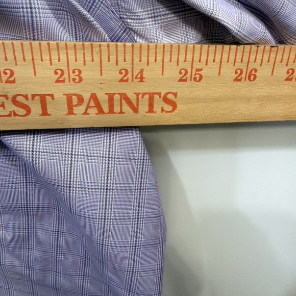 Brooks Brothers 346 Long Sleeve Button Up Shirt Men's 17 1/2- 2/3 Purple Plaid - Picture 8 of 11